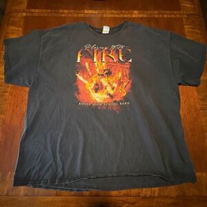Rouse High School Band Playing With Fire Shirt 3XL 2013 2014 Tour Schedule Tee